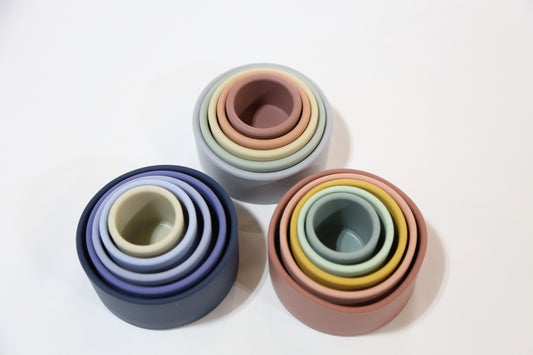 Silicone stacking cups
