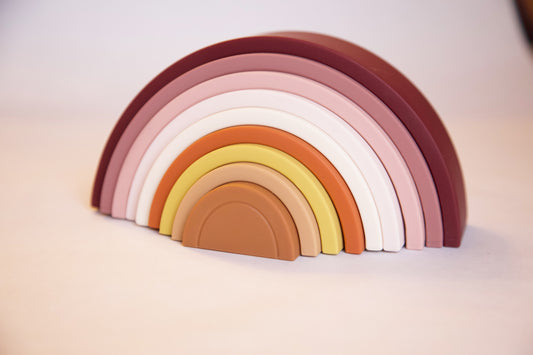 Large Stacking Neutral Silicone Rainbow