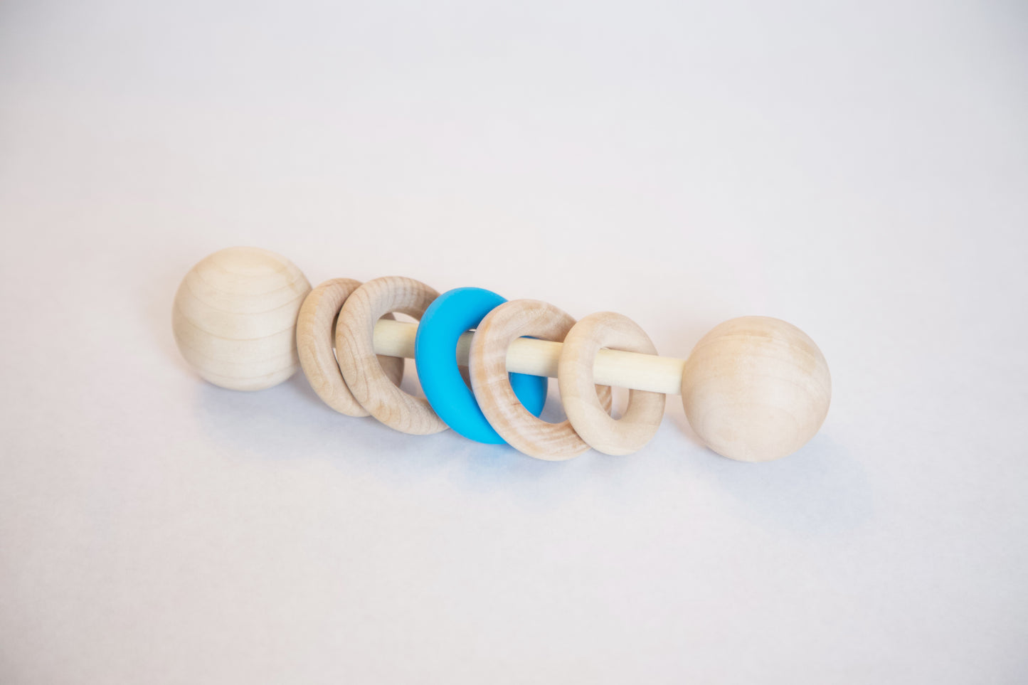 Silicone and Wood Rattle