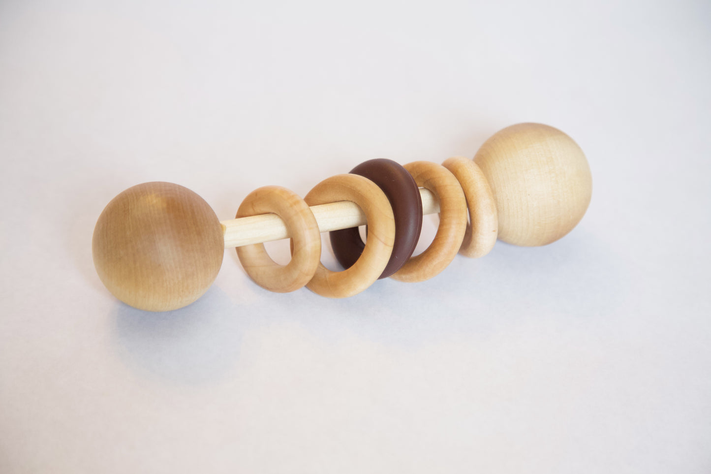 Silicone and Wood Rattle